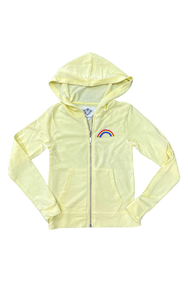 Yellow Rainbow Zip Hoodie