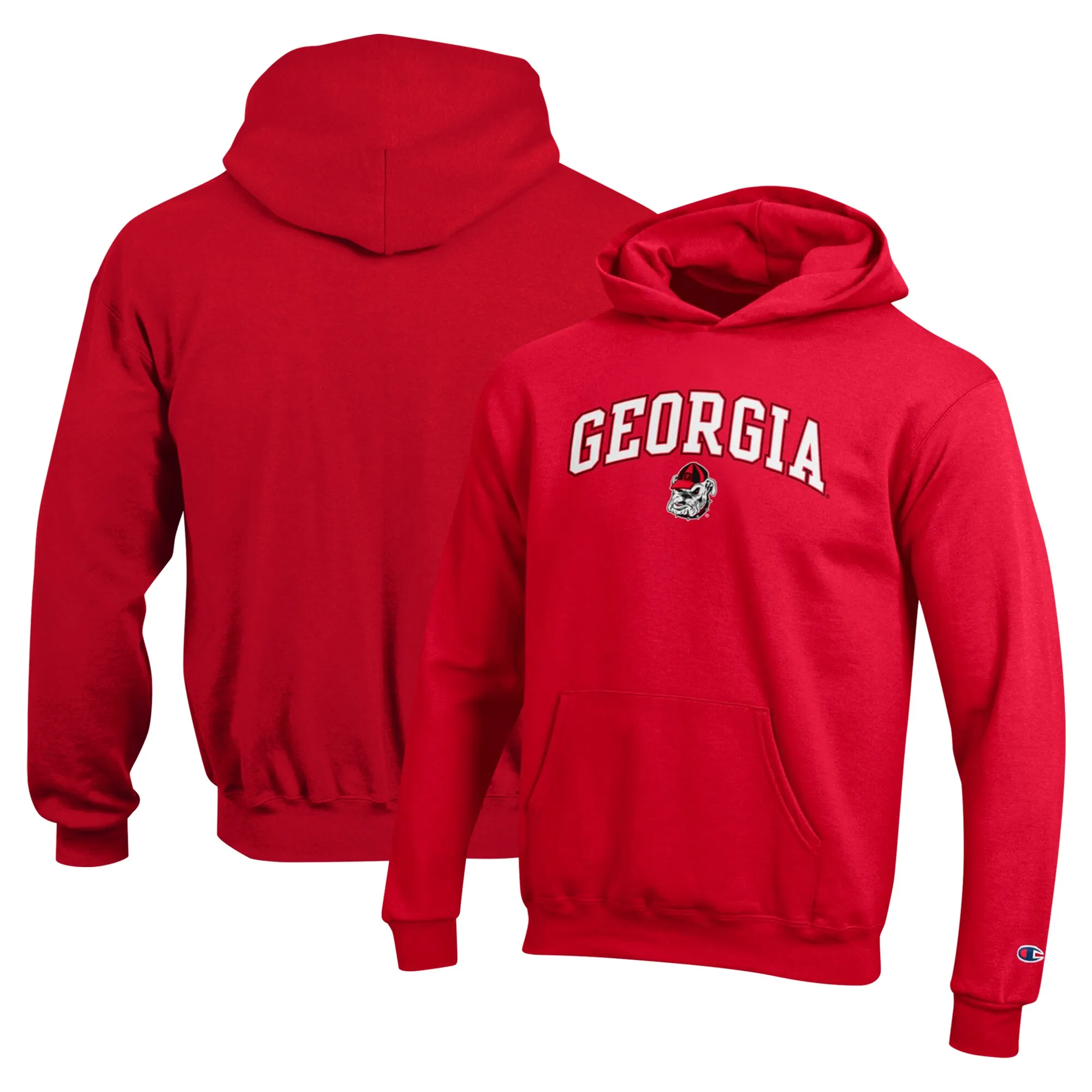 Youth Champion Red Georgia Bulldogs Campus Pullover Hoodie