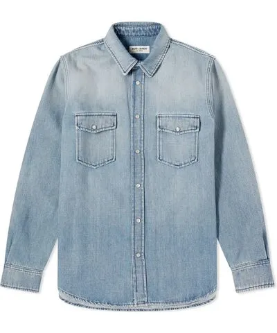 Yves Saint Laurent Men's Denim Overshirt