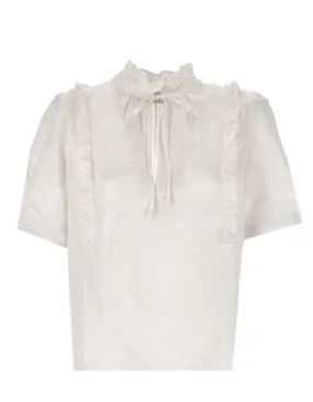 Zadig & Voltaire V-Neck Ruffled Blouse